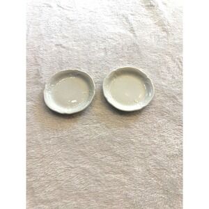 Rosenthal Classic Rose White Porcelain Butter Pat Trinket Dish Set of 2 Germany